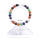 Perles rondes Bracelet masculine avec musique symboles Bracelet de perles de gros 7 Chakra Stone